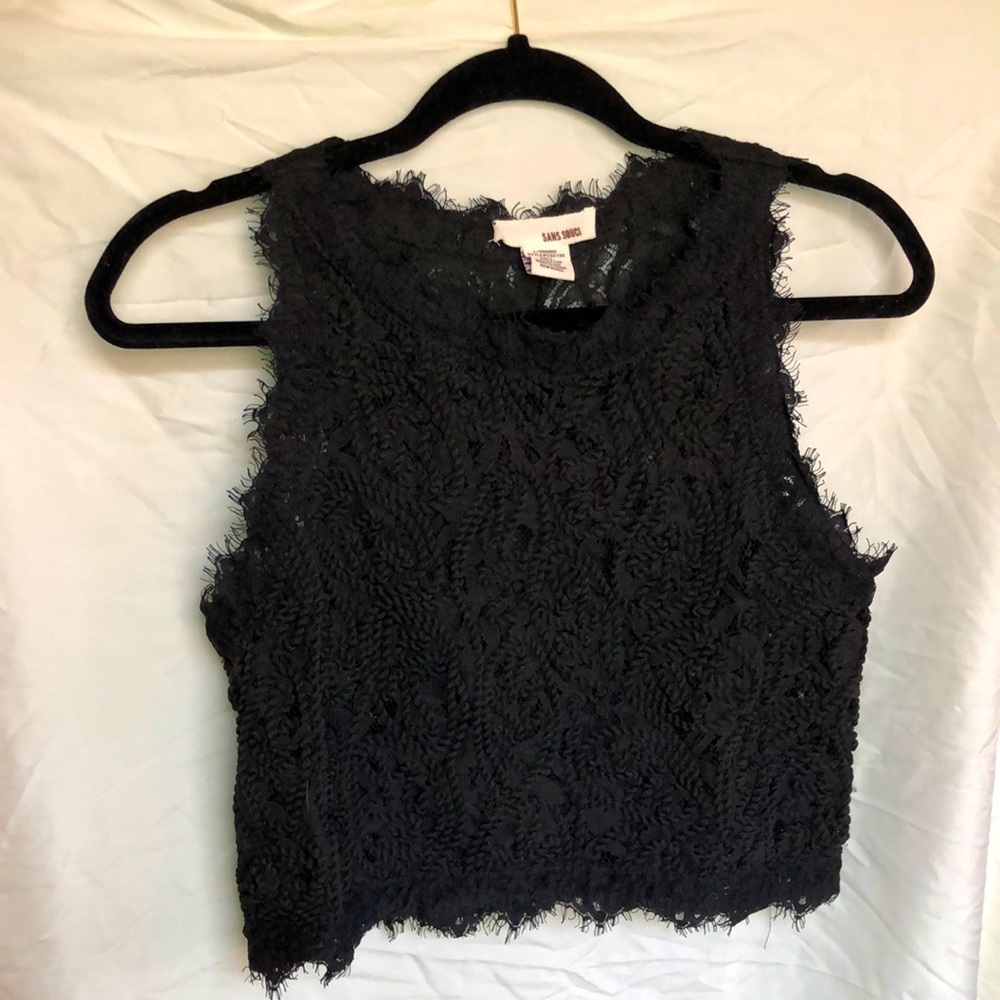 Sans Souci L lace crop top!